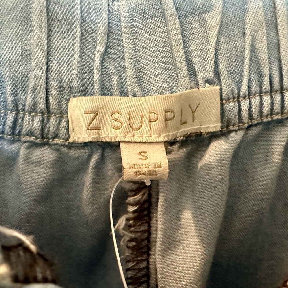 NWT Z SUPPLY WIDE LEG CHAMBRAY PANTS SIZE SMALL